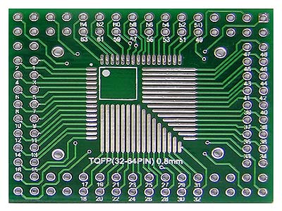 Комбинированный Универсальный Переходник - Адаптер TQFP / QFP / LQFP / PLCC 32...100pin/шаг 0,5мм и TQFP / QFP / LQFP / PLCC 32...64pin/шаг 0,8мм.