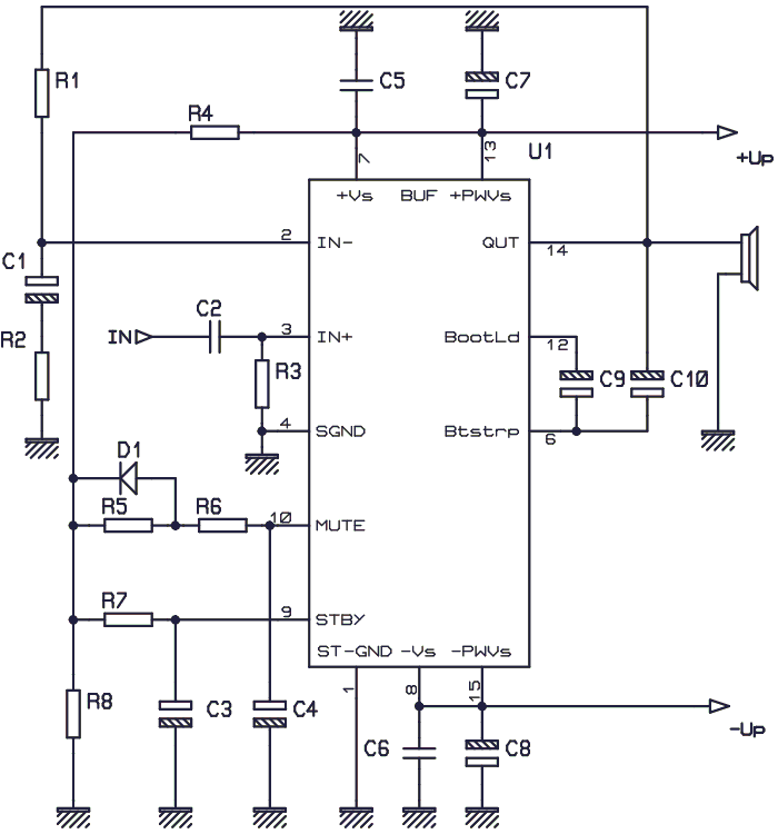  RS207.   100   TDA7294 . 1